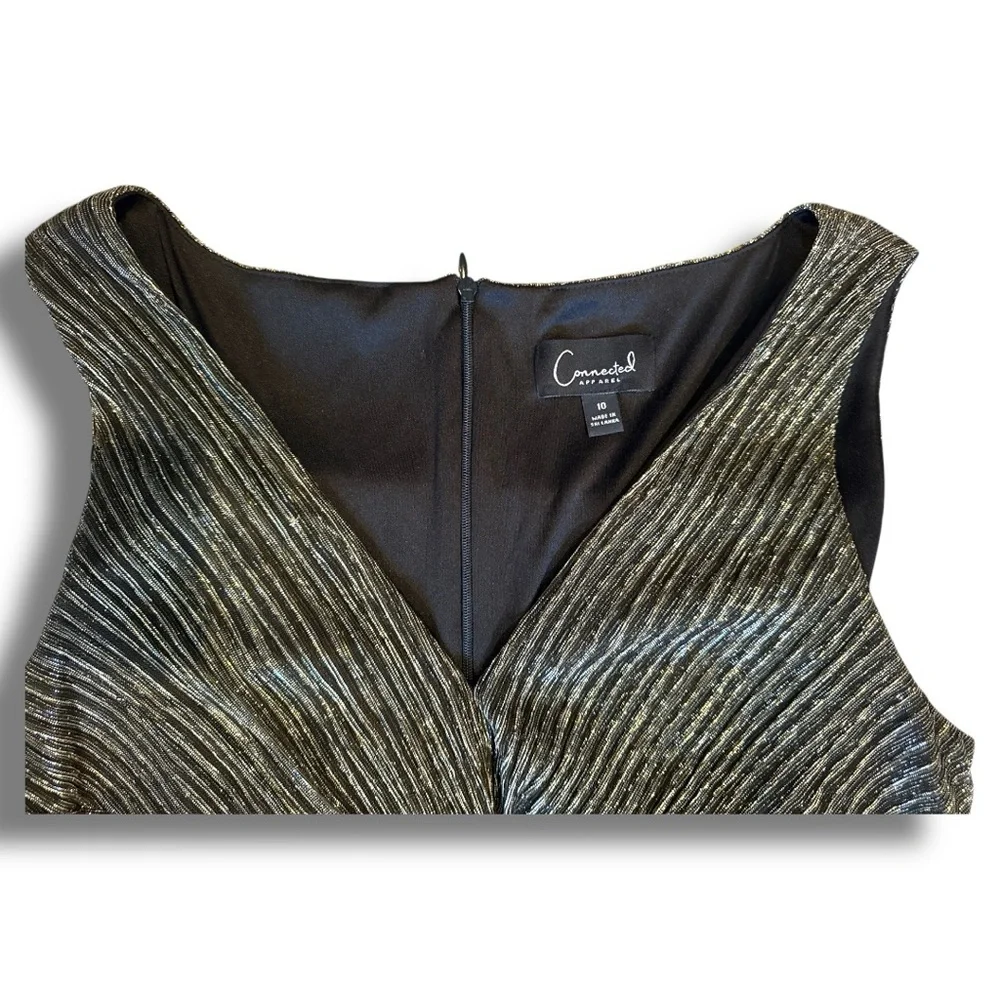 NWT Connected Apparel Sleeveless Metallic Maxi Dress - Picture 7 of 15